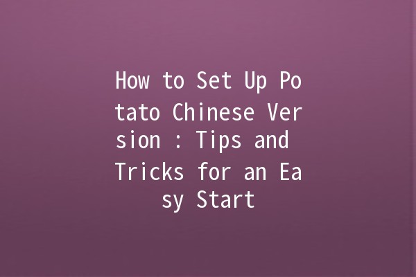 How to Set Up Potato Chinese Version 🍟🇨🇳: Tips and Tricks for an Easy Start