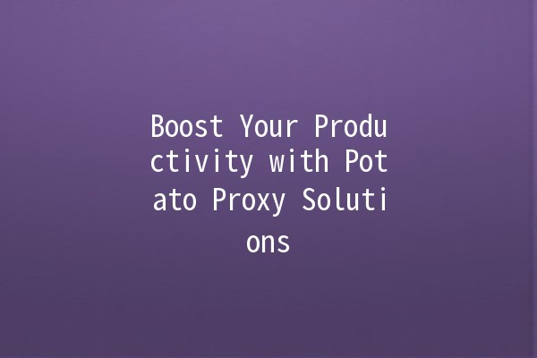 Boost Your Productivity with Potato Proxy Solutions 🥔🚀