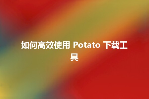 如何高效使用 Potato 下载工具 📥✨