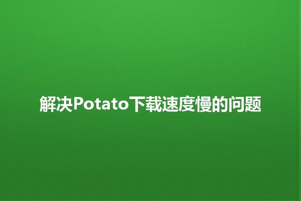 解决Potato下载速度慢的问题 🚀😩