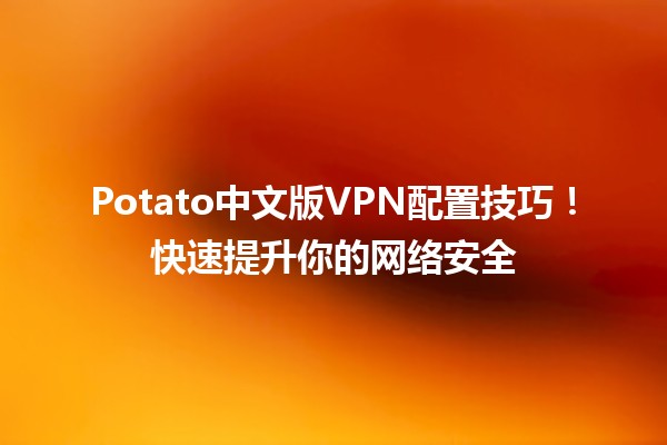 🥔 Potato中文版VPN配置技巧！快速提升你的网络安全🌐