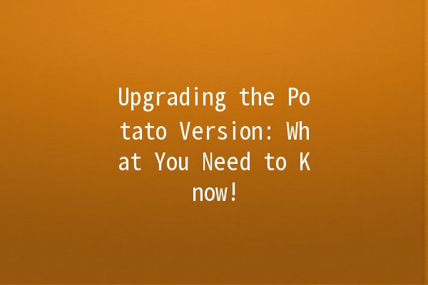 🚀 Upgrading the Potato Version: What You Need to Know! 🥔