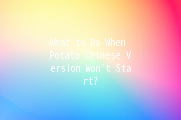 What to Do When Potato Chinese Version Won't Start? 🥔💻