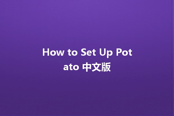 How to Set Up Potato 中文版 🌟🥔