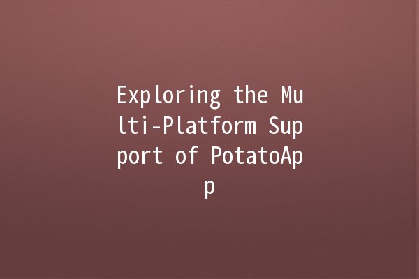 Exploring the Multi-Platform Support of PotatoApp 🥔🌍