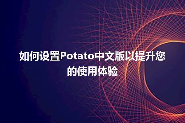 如何设置Potato中文版以提升您的使用体验🌟🍟