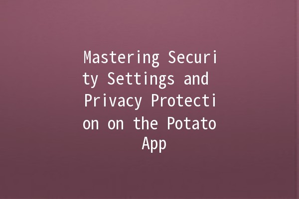 Mastering Security Settings and Privacy Protection on the Potato App 🥔🔒