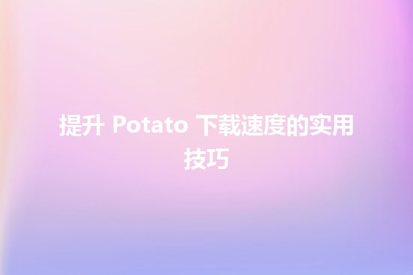 🚀 提升 Potato 下载速度的实用技巧 🥔