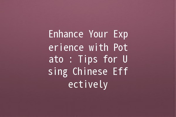 Enhance Your Experience with Potato 🥔: Tips for Using Chinese Effectively