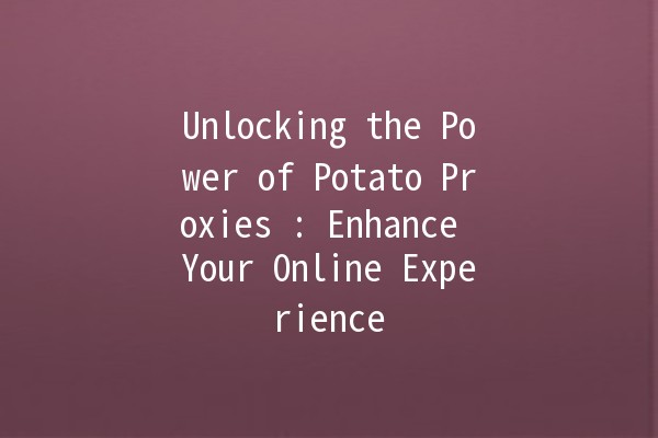 Unlocking the Power of Potato Proxies 🥔💻: Enhance Your Online Experience