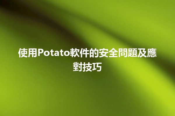 使用Potato軟件的安全問題及應對技巧🛡️🔒