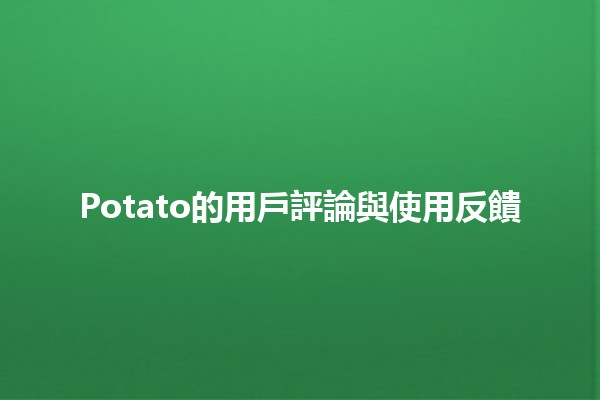 Potato的用戶評論與使用反饋✨🥔