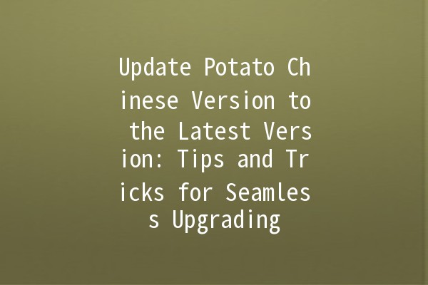 Update Potato Chinese Version to the Latest Version: Tips and Tricks for Seamless Upgrading 🚀🥔